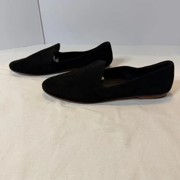 VINCE Black Suede Leather Loafers Vero Cuoio Size 9 - Picture 2 of 9